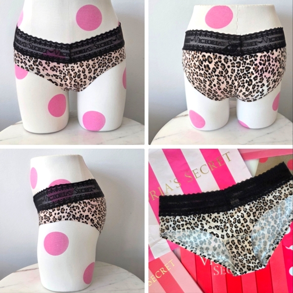 Victoria's Secret Vintage Cotton Lingerie Low Rise Hiphugger Panty NWT Cheetah - Picture 1 of 13